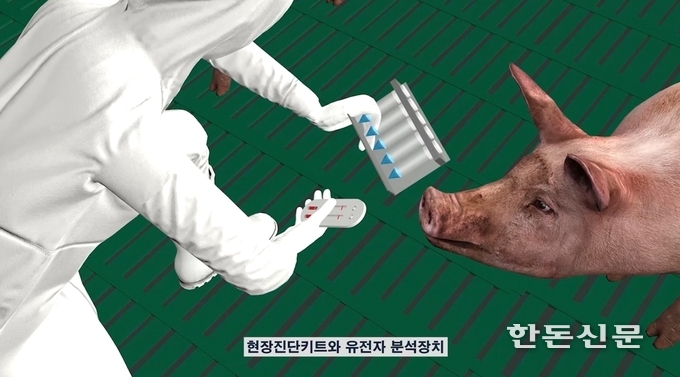 고감도 진단키트로 가축 구제역 감염 여부 진단 (ETRI 제공)