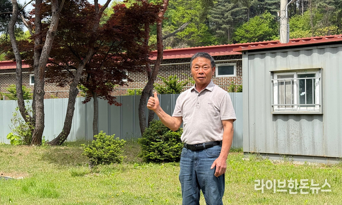 이장원 양주축산 대표가 포즈를 취하고 있다.